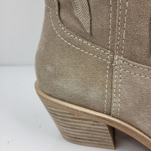 Dolce Vita Samare Western Cowgirl Light Beige Suede Tall Boots Size 5 - Picture 10 of 16